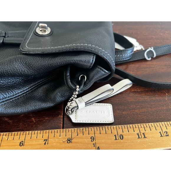 Vintage COACH  Backpack Daypack Black Leather Drawstring MiniPurse 9960 Y2K - Picture 14 of 14